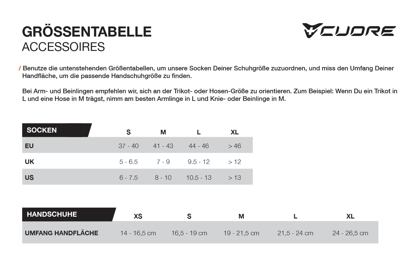 Größentabelle